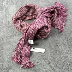 NEW Stitches‎ & Stripes Pink Orange Knit Ombre Large Scarf